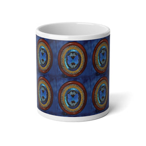 Jumbo Mug, 20oz, Vintage Butterfly Wing Wall Art | Tropical Coffee Cup