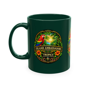 Tropical Parrot Coffee Mug — "Island Ambassador" Ceramic Cup