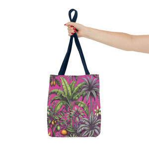 Tropical Fruit/Hot Pink Tote Bag - 3 Sizes