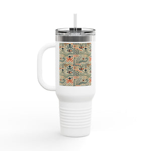 Insulated Travel Mug, 40oz / Mid-Century Octopus - Perfect for Outdoor Adventures