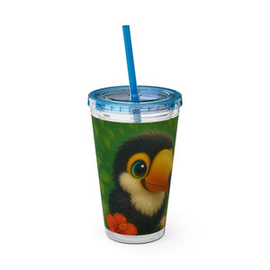 Tropical Tumbler with Straw | 16 oz: Baby Toucans