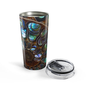 20oz Tumbler – Abalone & Ammonite Tropical Travel Cup