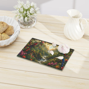 Coffee Station Tray — Vibrant Paradise Falls Rainforest Scene