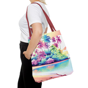 Watercolor Beach Tote Bag - 3 Sizes