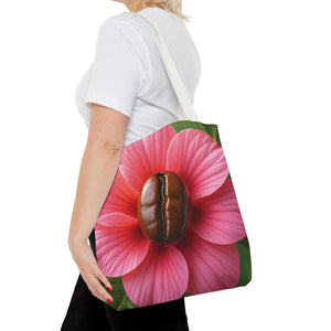 Coffee Bean Flower Tote Bag — Pink Coffee Art