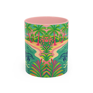 Accent Coffee Mug (11, 15oz), 8 Colors - Jum[mg Dolphins