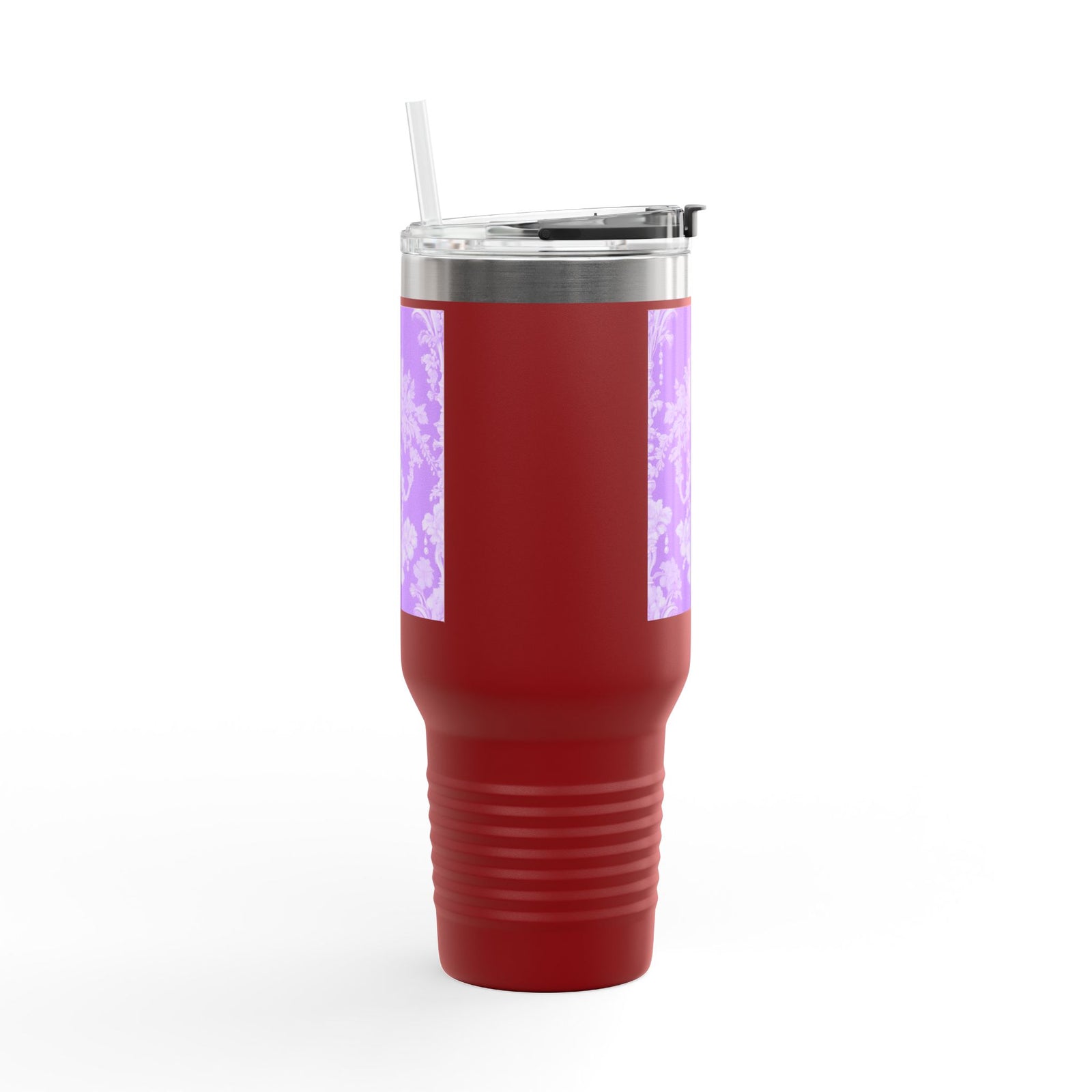 Insulated Travel Mug - 40oz - Perfect for Outdoor Adventures / Pearl Lady Toile/Amethyst