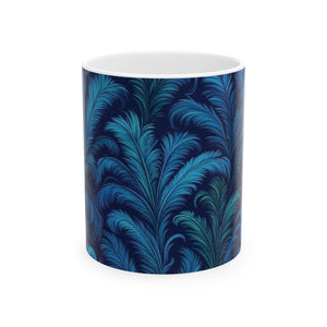 Ceramic White Mug - 11oz & 15oz, Rocco Deep Ocean
