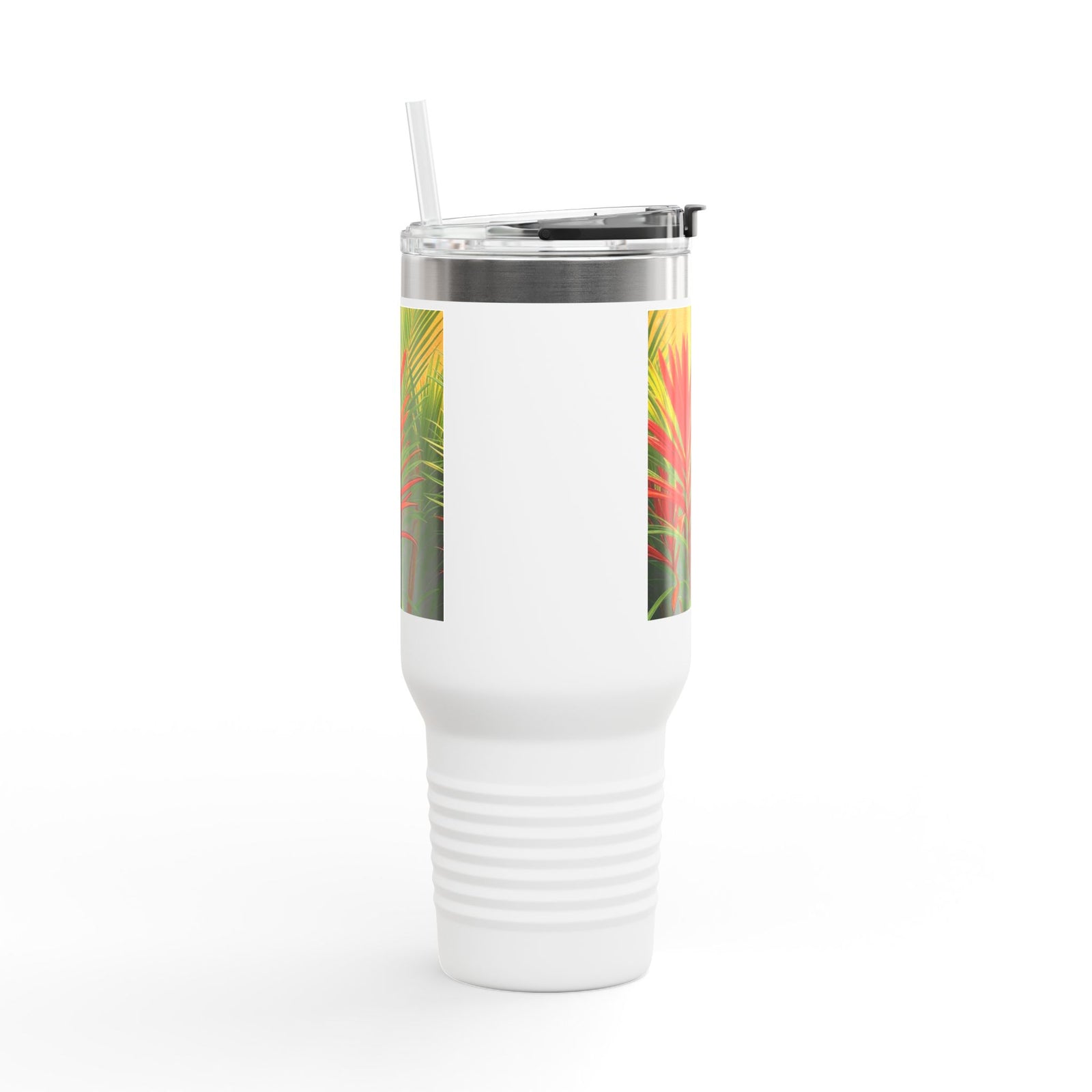 Red Flame Palms Insulated Travel Mug - 40oz - Perfect for Outdoor Adventures