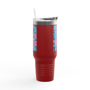 Insulated Travel Mug, 40oz / Beach Dreams, Turquoise