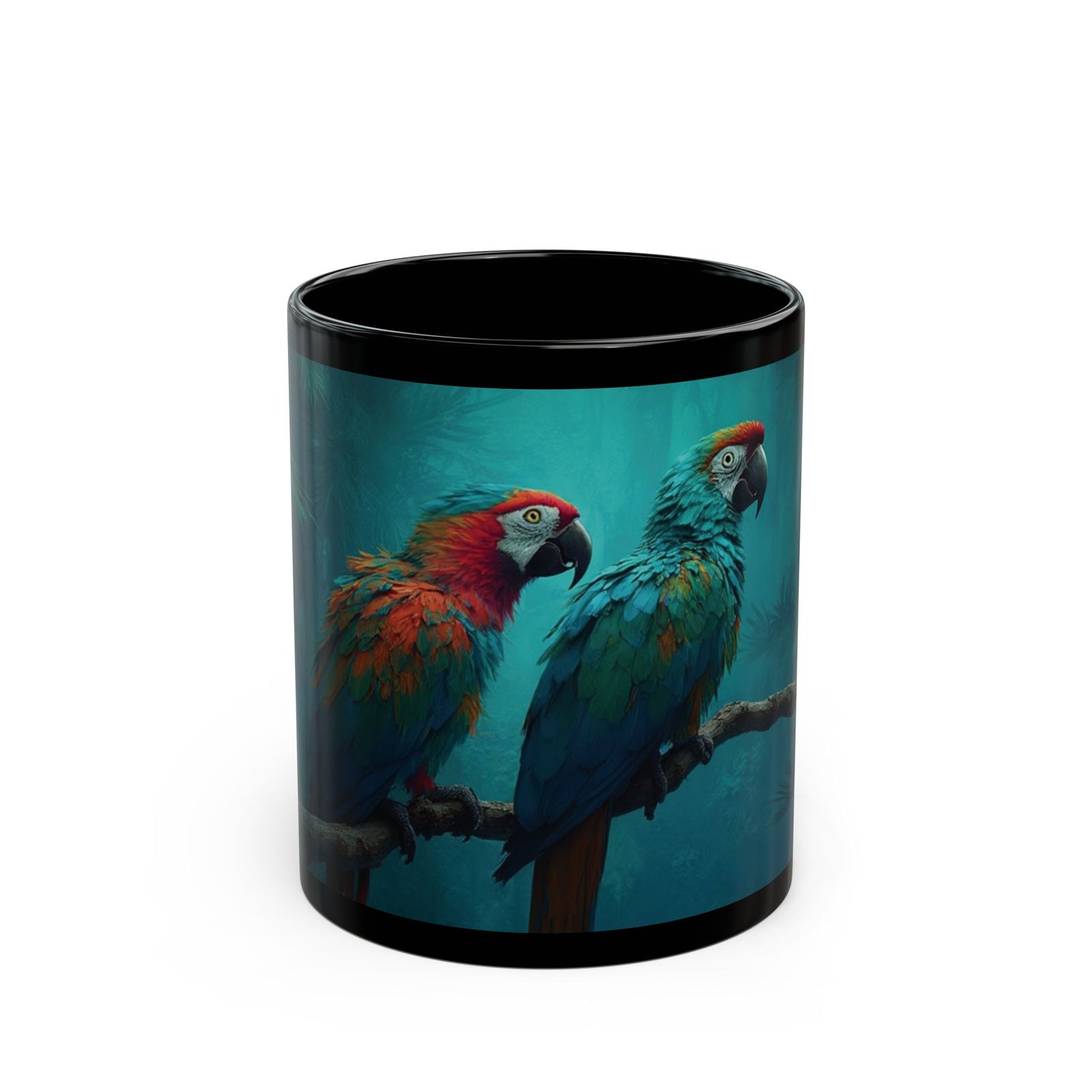 Black Coffee Mug - Parrot Friends