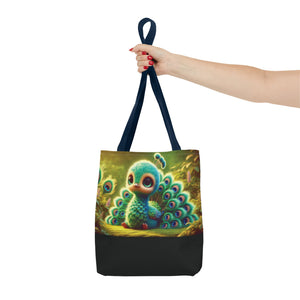 Baby Peacock/Black Trio Tote Bag - 3 Sizes