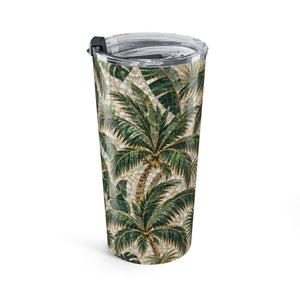 Tropical 20oz Tumbler – Insulated Travel Cup, Palms Mosaic