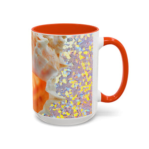 Colorful Mugs (11oz, 15oz), Disco Conch Macro