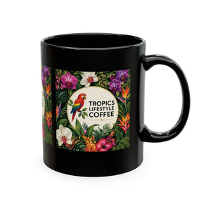 Tropical Coffee Mug, 11 oz — Ceramic Tropics Lifestyle Coffee Colorful Logo