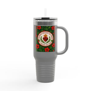 Religious Insulated Travel Mug, 40oz / Sacred Heart of Jesus - Perfect for Outdoor Adventures