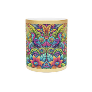 Tropical Metallic Mug, Gold or Silver - Rainforest Music