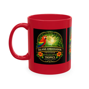 Tropical Parrot Coffee Mug — "Island Ambassador" Ceramic Cup