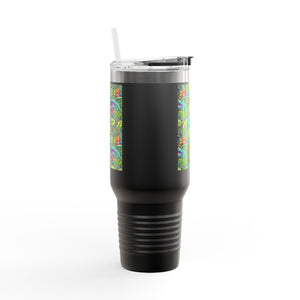 Insulated Travel Mug, 40oz / Rainforest Blooms - Perfect for Outdoor Adventures