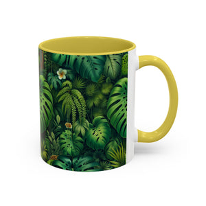Accent Color Coffee Mug, Many Colors - 11oz & 15oz / Rainforest Greenery