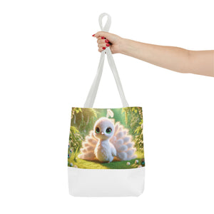 Baby White Peacock/White Trio Tote Bag - 3 Sizes