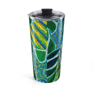 20oz Tumbler – Green Botanical Amazon Whimsy Travel Cup