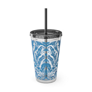 Tropical Tumbler with Straw | 16 oz: Rocco Blues
