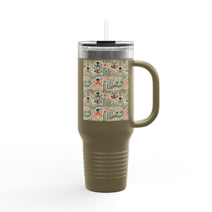 Insulated Travel Mug, 40oz / Mid-Century Octopus - Perfect for Outdoor Adventures