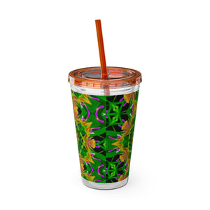 Tropical Tumbler with Straw | 16 oz: Kaleido Orchid