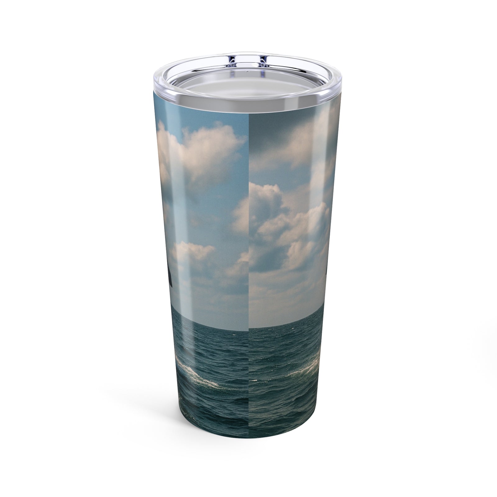 20oz Tropical Glossy Tumbler / UFO and Dolphin