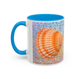Colorful Mugs (11oz, 15oz), Disco Orange Scallop