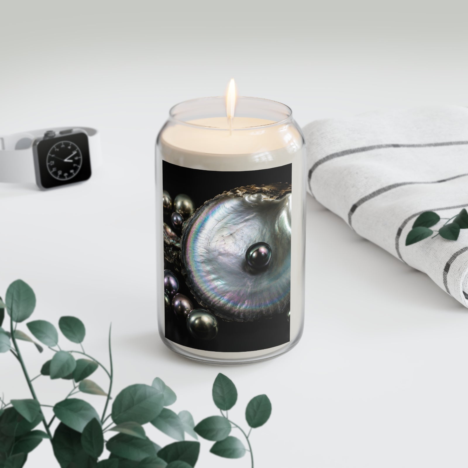 Pearl Shell Scented Soy Candle — 13.75 oz Aromatherapy Candle