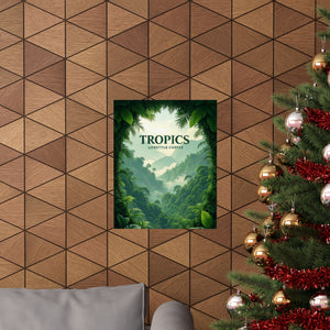 Tropics Lifestyle Coffee Poster — Rainforest Mist Matte Vertical Print