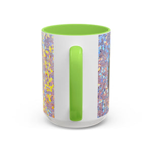 Colorful Mugs (11oz, 15oz), Disco Sand Dollar Macro