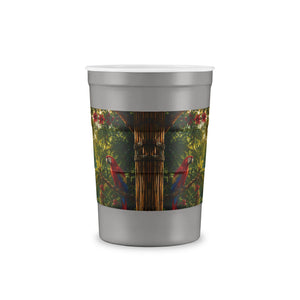 Tropical Rainforest Parrot Steel Cup, 16 oz. — Recyclable Insulated Tumbler