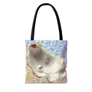 Disco White Pearl & Shell Tote Bag - 3 Sizes