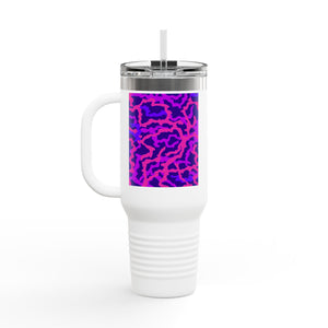 Insulated Travel Mug, 40oz / Coral Threads, Heatwave - Perfect for Outdoor Adventures