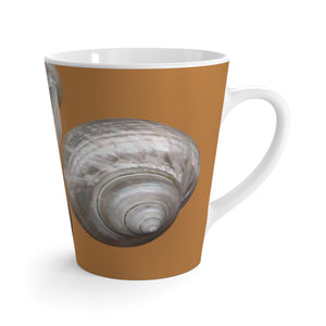 Latte White Mug - Perfect for Coffee Enthusiasts / Lustrous Seashell Trio, Light Brown