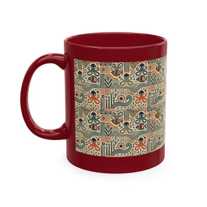 Tropical Coffee Mug — 'Tropics Lifestyle Coffee' Floral Parrot Ceramic Mug