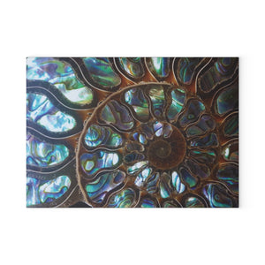 Glass Coffee Station Tray, 2 Sizes – Ammonite & Abalone