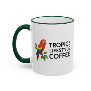 Tropics Lifestyle Coffee Accent Rim Mug (11oz & 15oz)