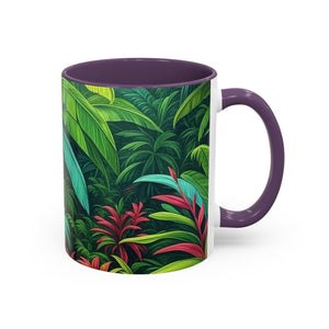Accent Coffee Mug (11, 15oz), 8 Colors - Rainforest Sleeping Spot