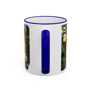 Accent Rim & Handle Coffee Mug, Religious ~ Our Lady of Perpetual Help, Monsteras