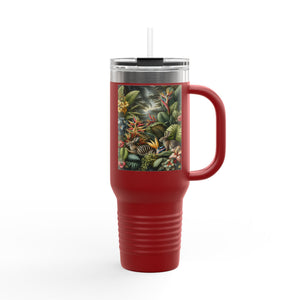 Insulated Travel Mug - 40oz - Perfect for Outdoor Adventures / Rainforest Rabbit Outing