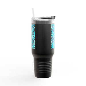 Insulated Travel Mug, 40oz / Coral Reef Threads, Turquoise - Perfect for Outdoor Adventures