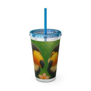 Tropical Tumbler with Straw | 16 oz: Baby Toucans