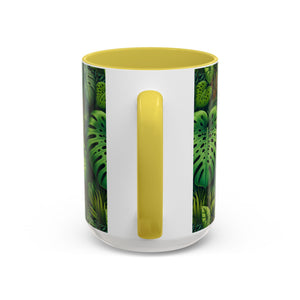 Accent Color Coffee Mug, Many Colors - 11oz & 15oz / Rainforest Greenery