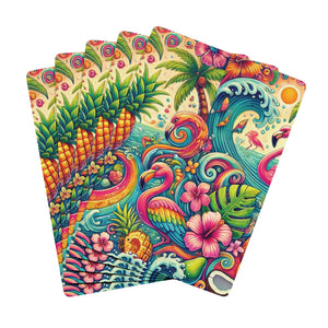 Poker Playing Cards - Flamingo Waves