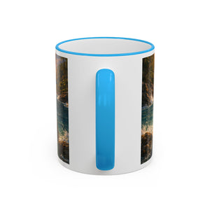 Accent Rim & Handle Coffee Mug — UFO & Mermaids