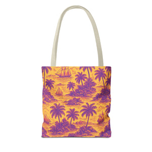 Faraway Toile/Pop Tote Bag - 3 Sizes